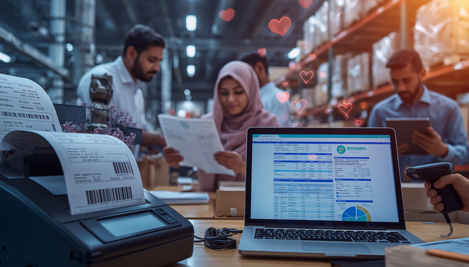 Small business owners using AiPOS AI tools - POS system, CV builder, invoice generator